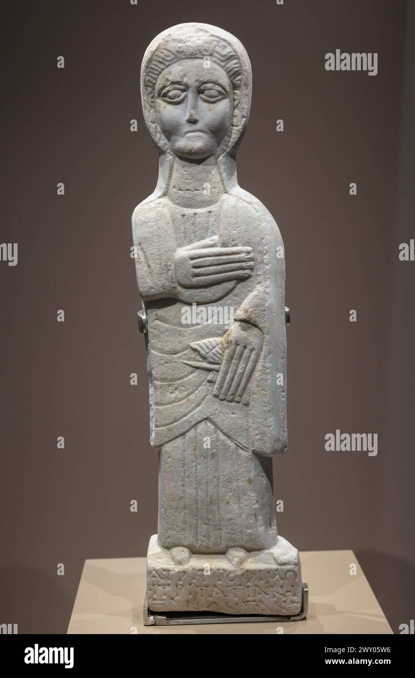 Stele votive romane di marmo, Usak, provincia di Usak, Turchia Foto Stock