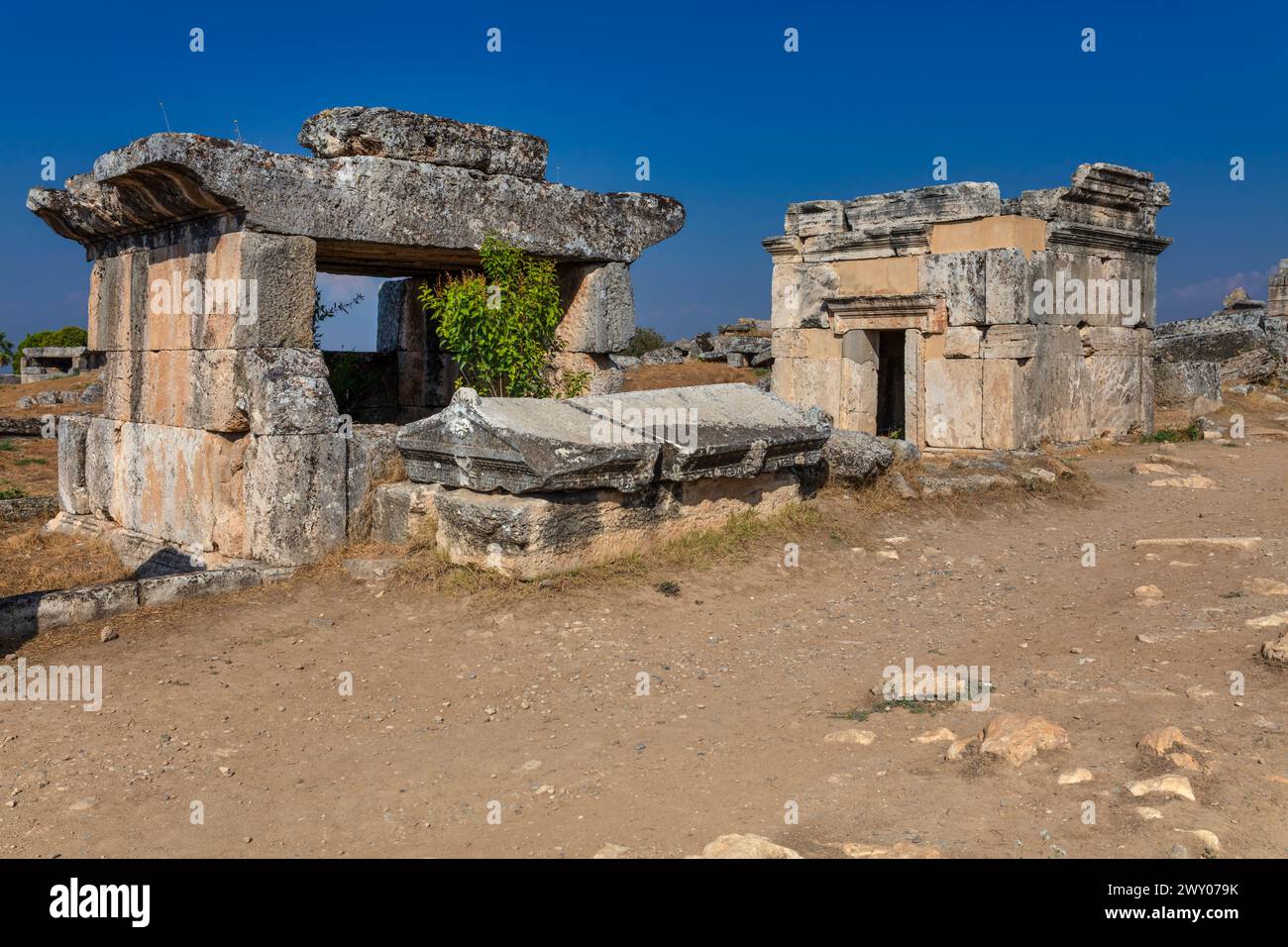 Hierapolis, Pamukkale, provincia di Denizli, Turchia Foto Stock