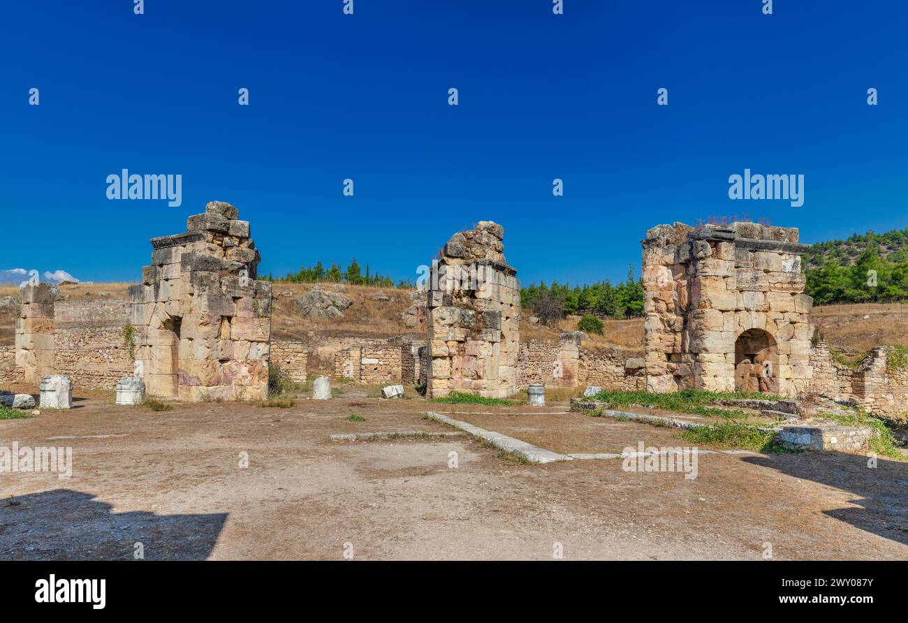 St Philip Martyrium, V secolo, Hierapolis, Pamukkale, provincia di Denizli, Turchia Foto Stock