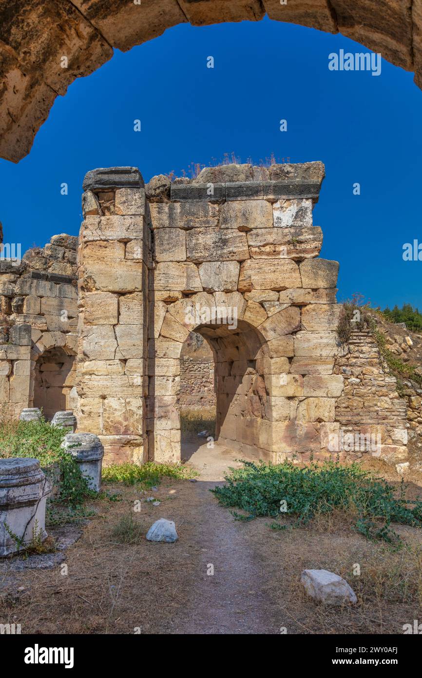 St Philip Martyrium, V secolo, Hierapolis, Pamukkale, provincia di Denizli, Turchia Foto Stock