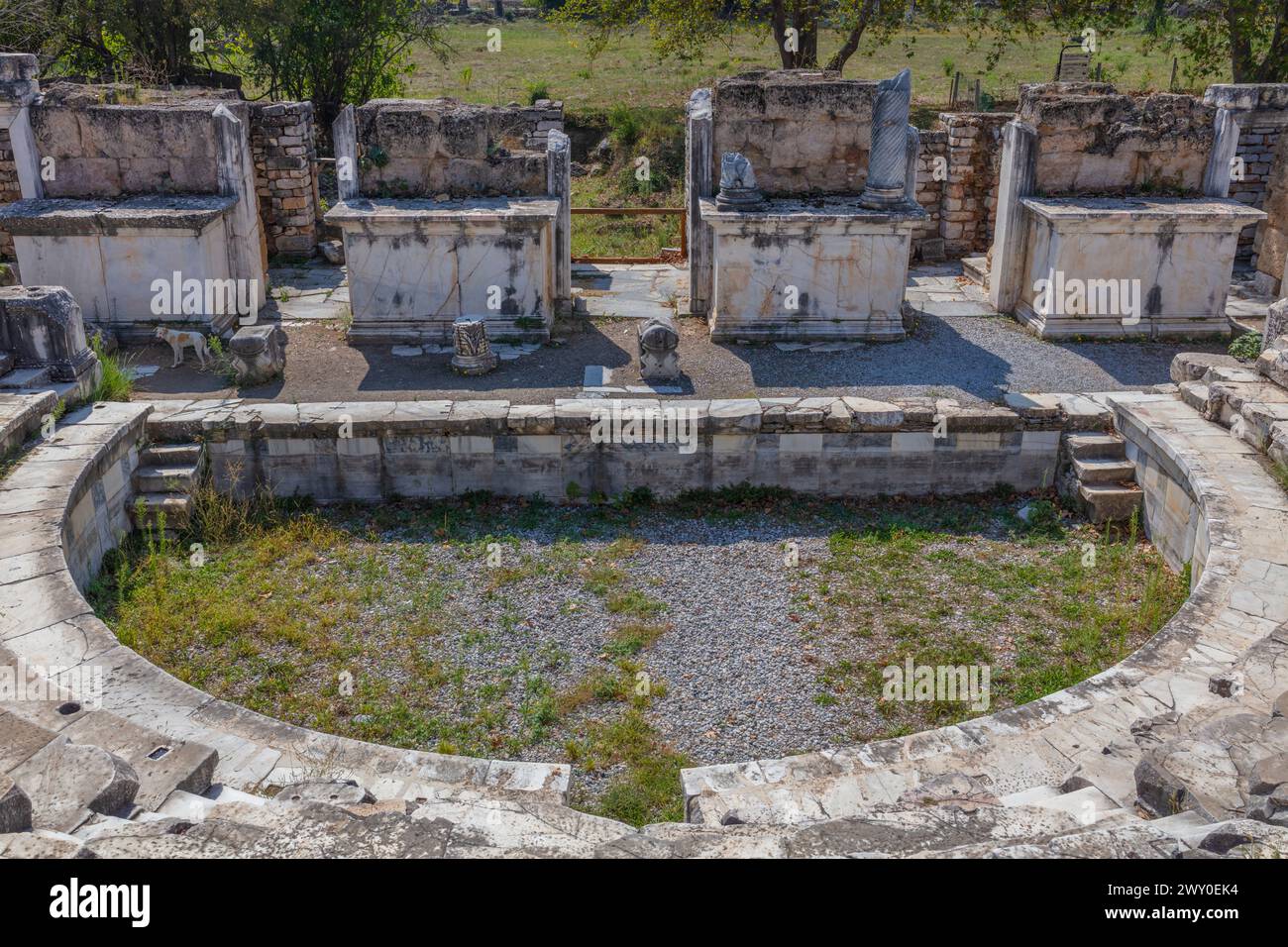 Bouleuterion, Odeon, sede del consiglio, Aphrodisias, Geyre, provincia di Aydin, Turchia Foto Stock