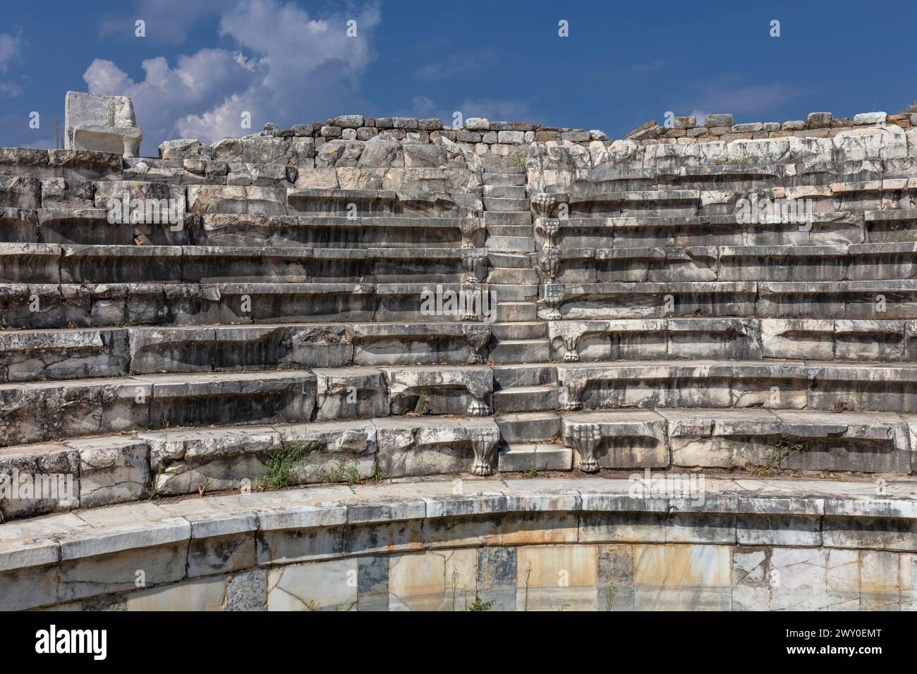 Bouleuterion, Odeon, sede del consiglio, Aphrodisias, Geyre, provincia di Aydin, Turchia Foto Stock