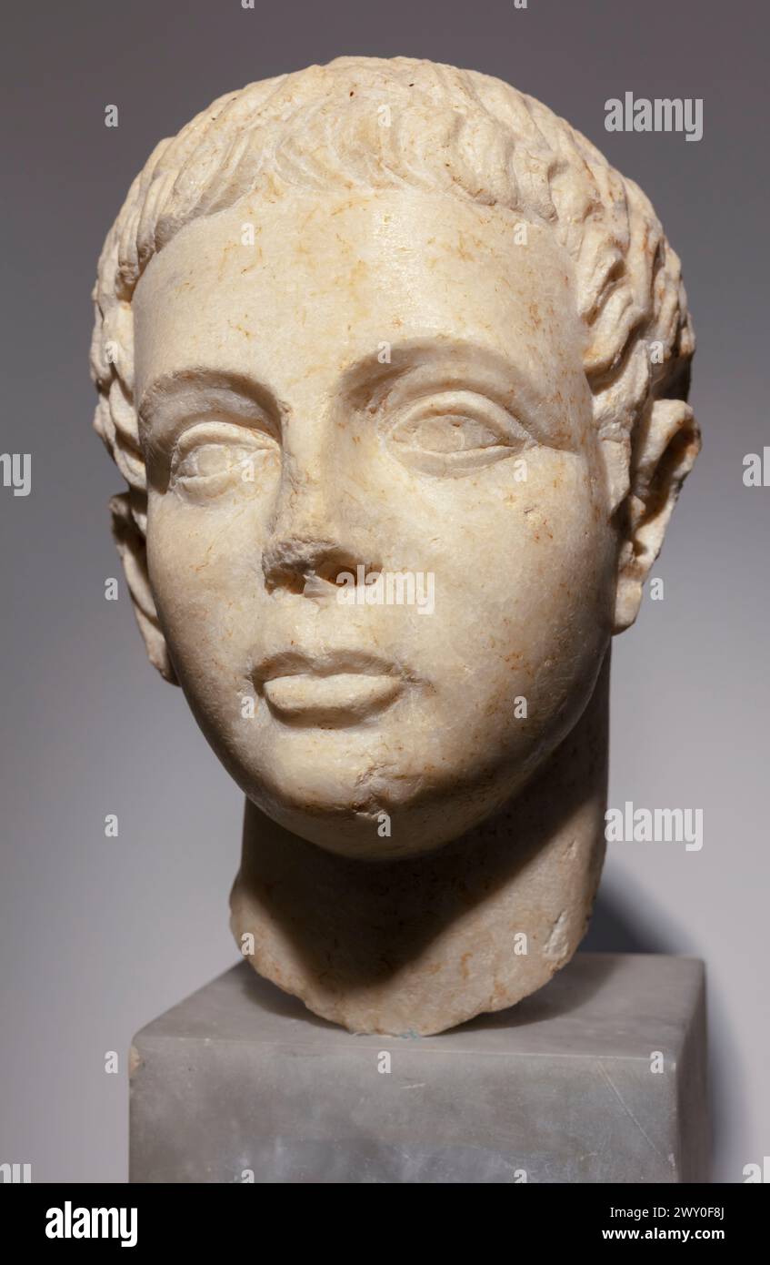 Ritratto di ragazzo, III secolo, Afrodisia, Geyre, Provincia di Aydin, Turchia Foto Stock