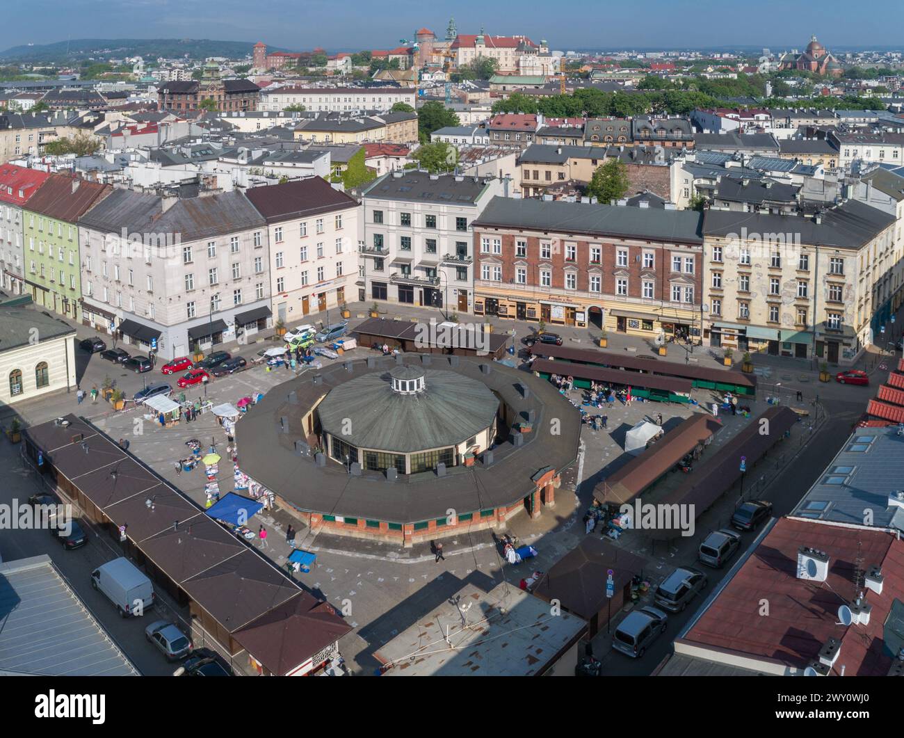 Plac Nowy, Piazza nuova, Piazza ebraica, Kazimierz, Cracovia, Polonia Foto Stock