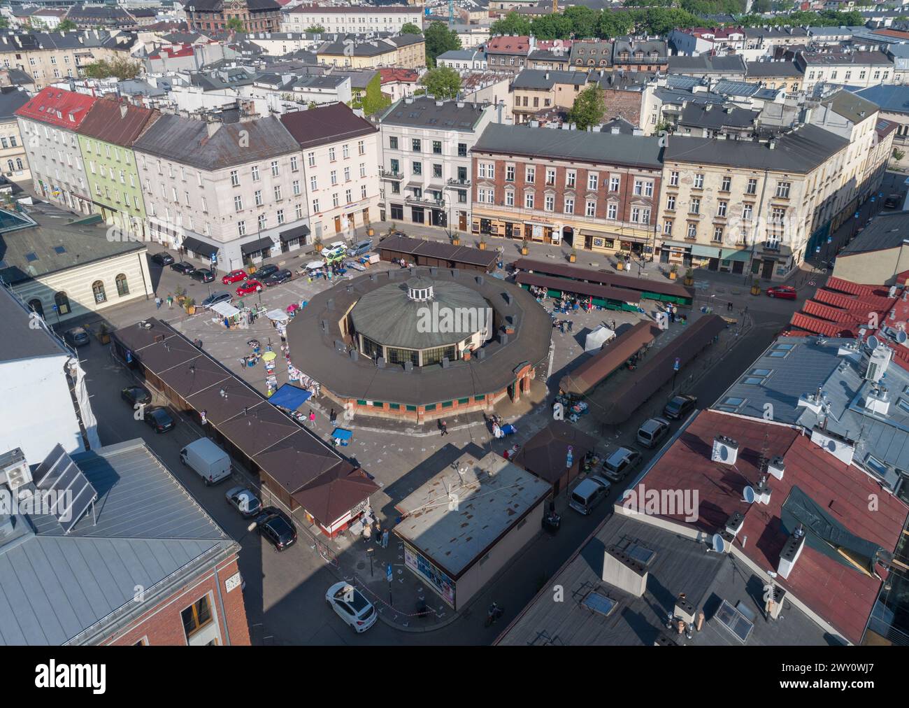 Plac Nowy, Piazza nuova, Piazza ebraica, Kazimierz, Cracovia, Polonia Foto Stock