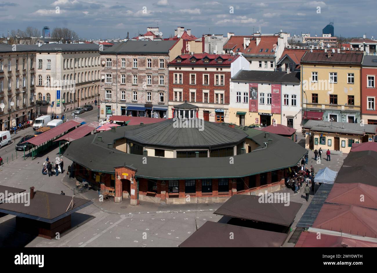 Plac Nowy, Piazza nuova, Piazza ebraica, Kazimierz, Cracovia, Polonia Foto Stock