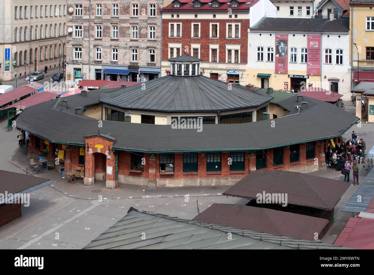 Plac Nowy, Piazza nuova, Piazza ebraica, Kazimierz, Cracovia, Polonia Foto Stock