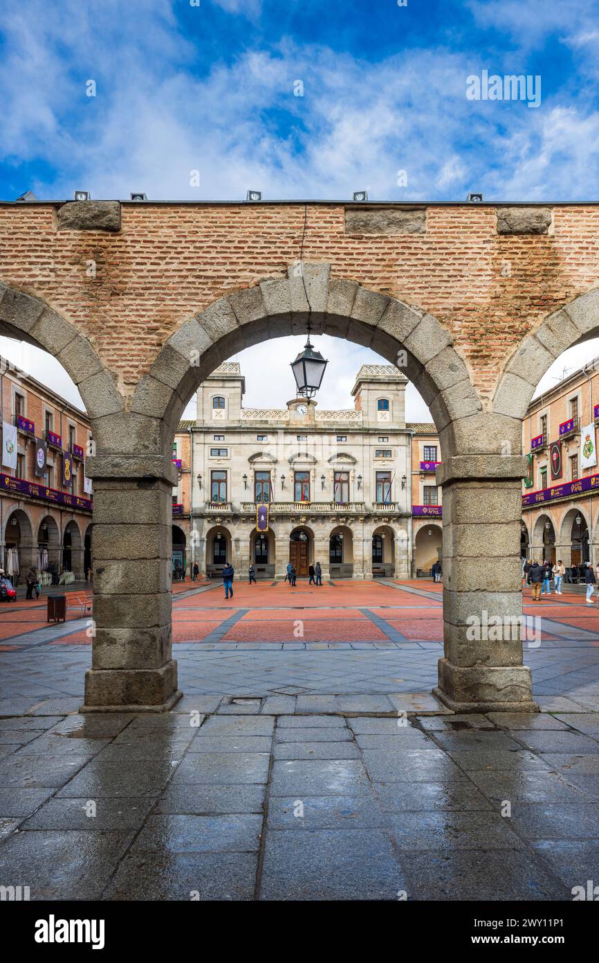 Plaza del Mercado Chico, Avila, Castiglia e León, Spagna Foto Stock