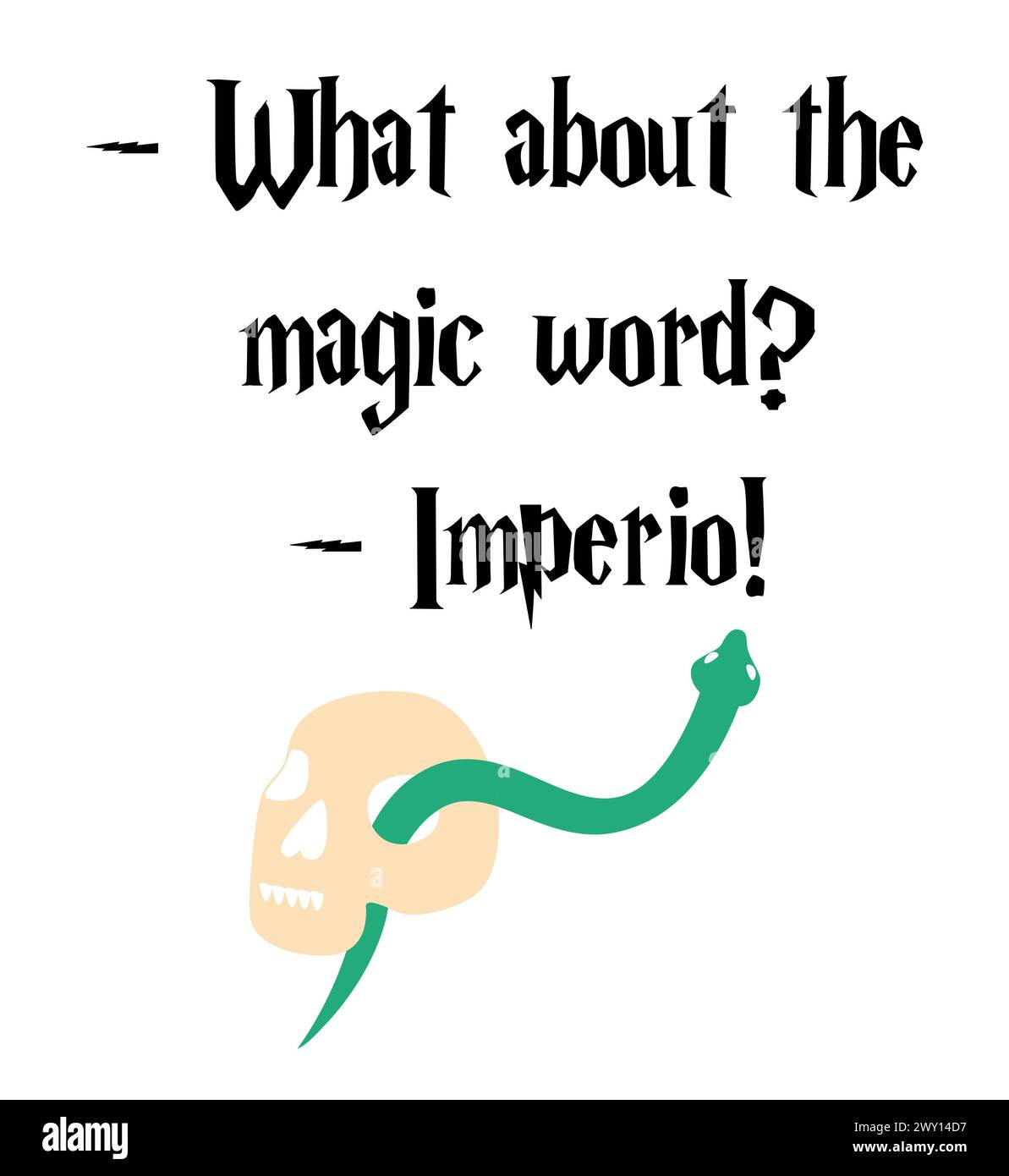 Poster di scuola magica, citazione da un libro su un mago ragazzo. Illustrazione Vettoriale