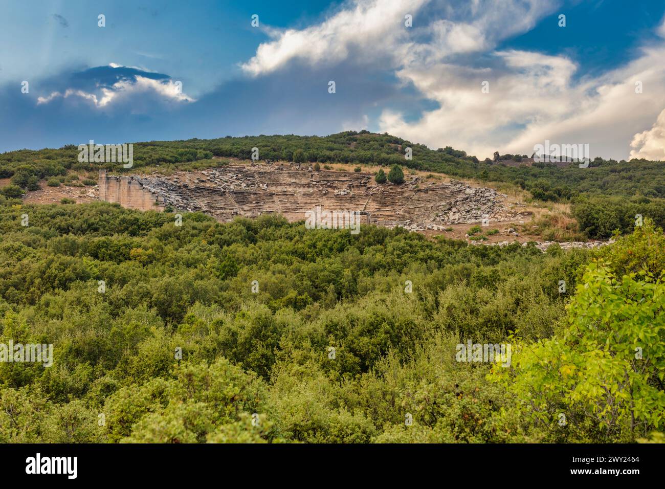 Rovine del teatro romano, Cibyra, Kibyra, Golhisar, provincia di Burdur, Turchia Foto Stock