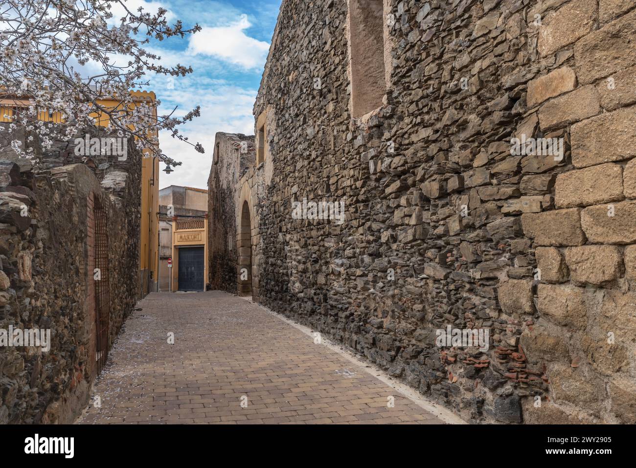 Ruelle à proximité de l'ancien château Foto Stock