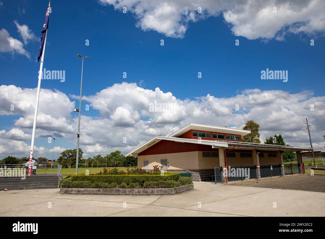 Memoriale di guerra australiano, nel Centenario della riserva di Anzac sul confine di Kellyville Castle Hill nella Greater Western Sydney, NSW, Australia Foto Stock