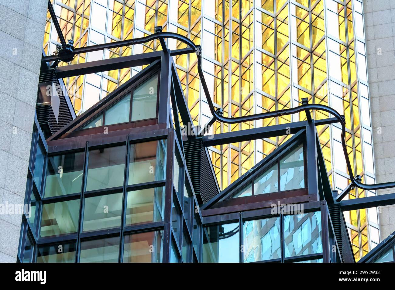 Decorazione architettonica in metallo edificio Royal Bank Plaza, Toronto, Canada Foto Stock
