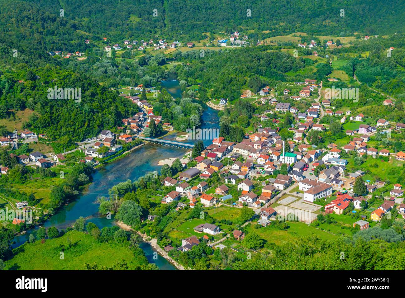 Città di Kulen Vakuf in Bosnia ed Erzegovina Foto Stock