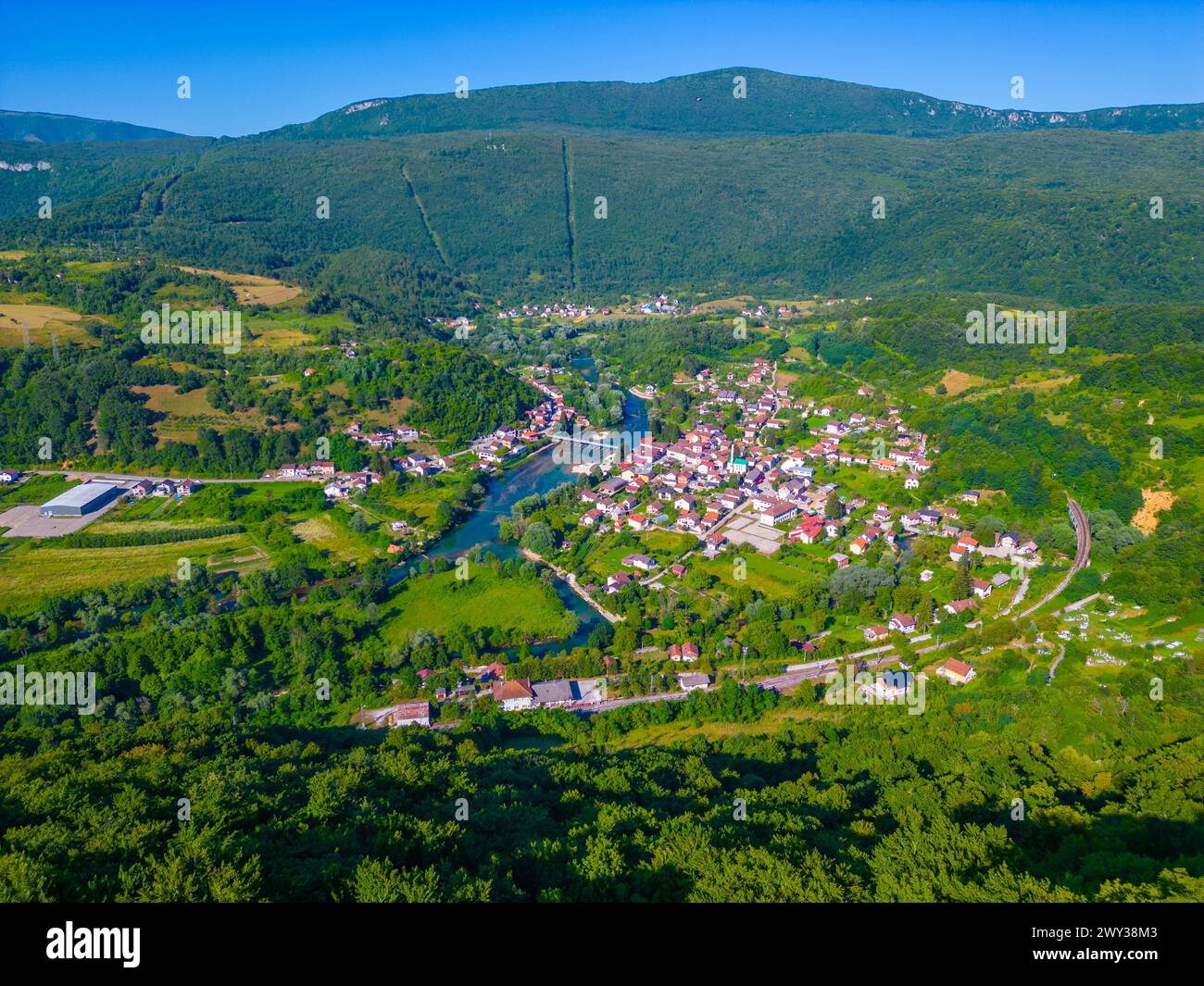 Città di Kulen Vakuf in Bosnia ed Erzegovina Foto Stock