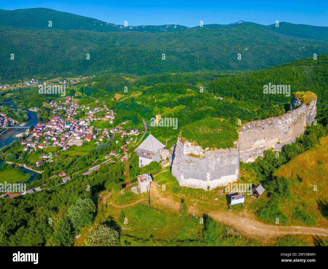 Città vecchia di Ostrovica e Kulen Vakuf in Bosnia ed Erzegovina Foto Stock
