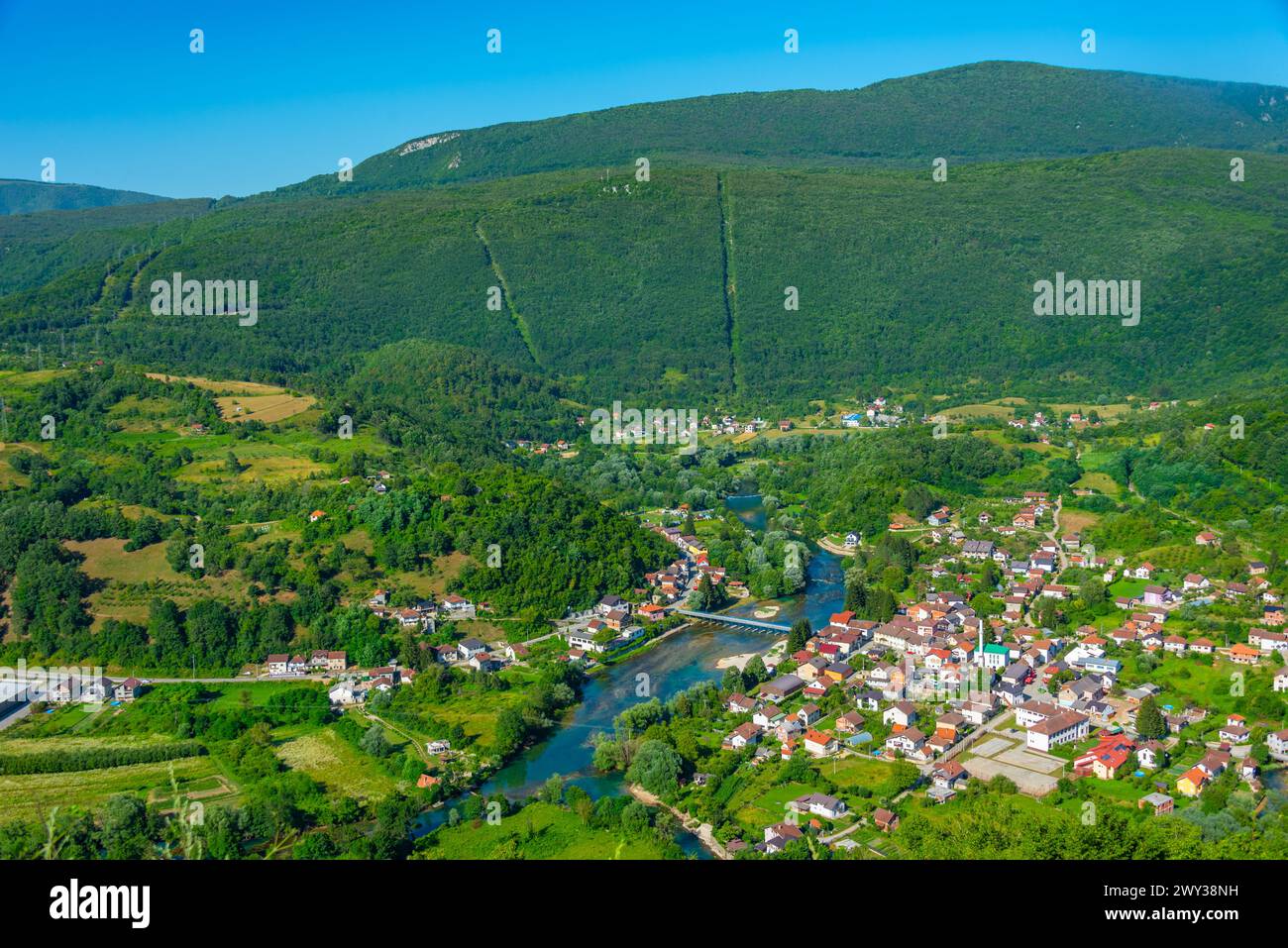 Città di Kulen Vakuf in Bosnia ed Erzegovina Foto Stock
