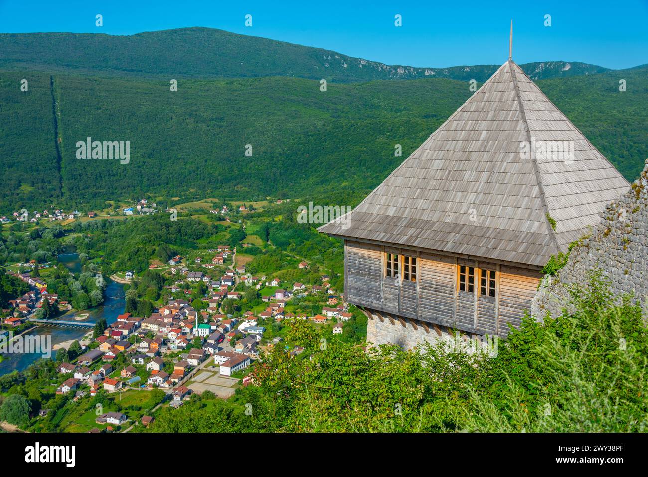 Città di Kulen Vakuf in Bosnia ed Erzegovina Foto Stock