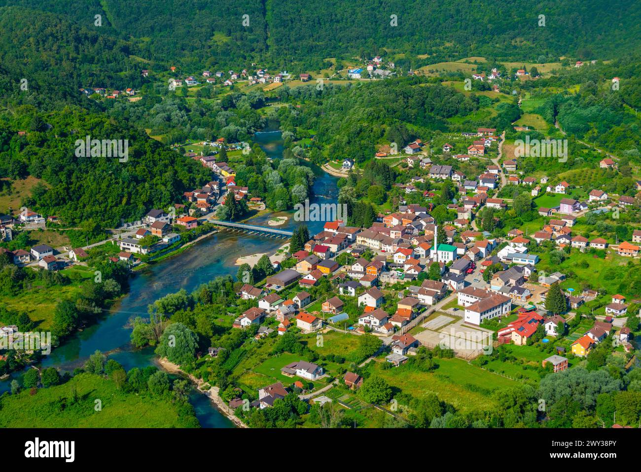 Città di Kulen Vakuf in Bosnia ed Erzegovina Foto Stock
