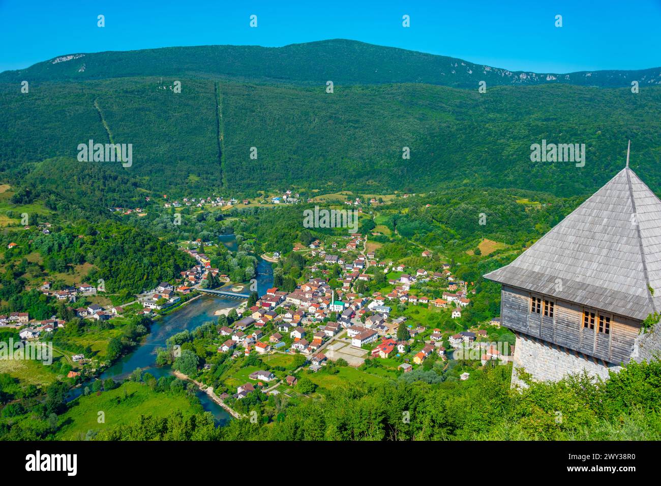 Città vecchia di Ostrovica e Kulen Vakuf in Bosnia ed Erzegovina Foto Stock