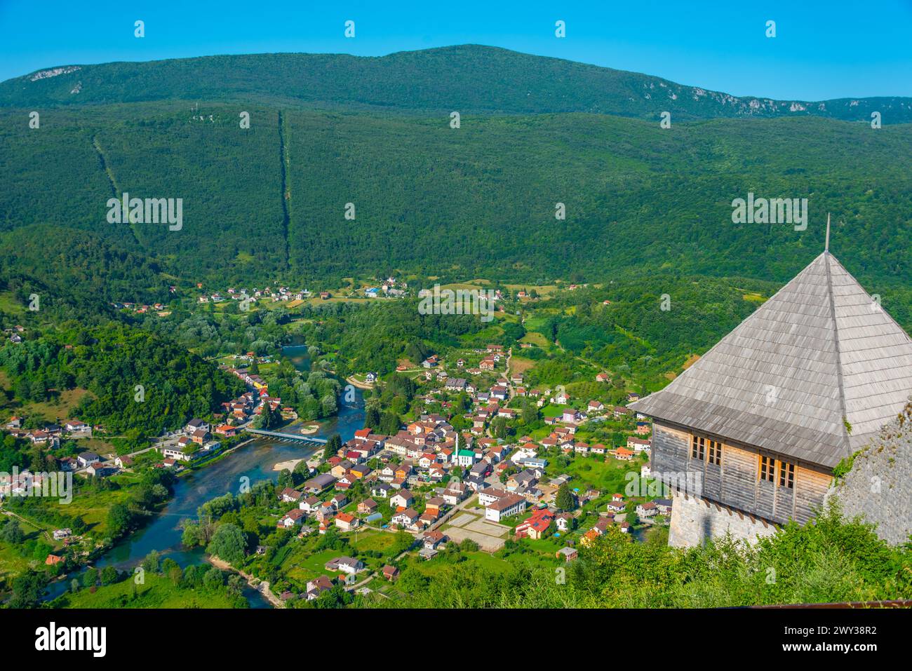 Città vecchia di Ostrovica e Kulen Vakuf in Bosnia ed Erzegovina Foto Stock
