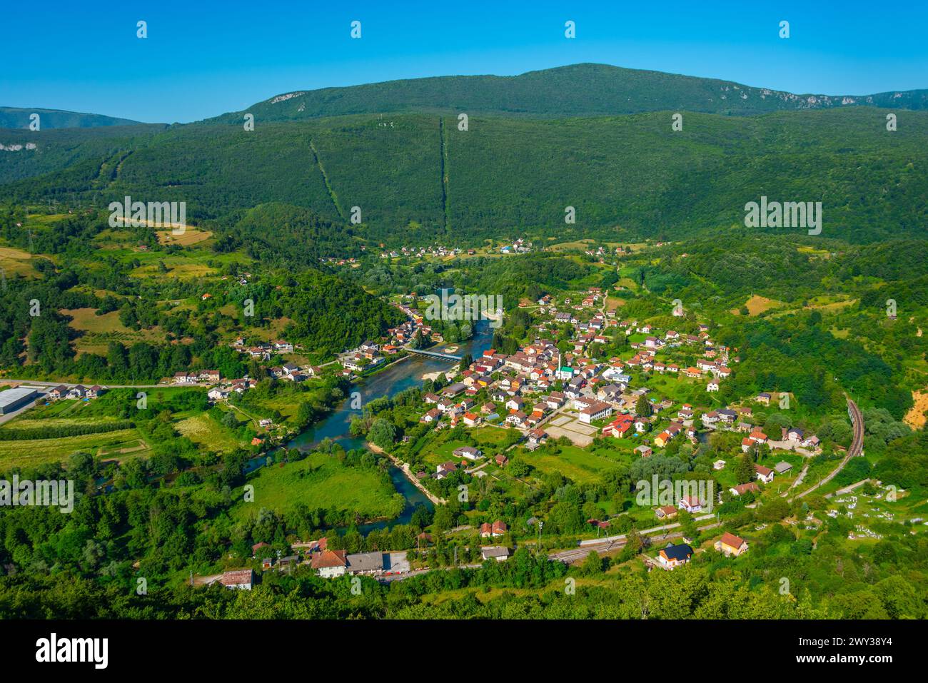 Città di Kulen Vakuf in Bosnia ed Erzegovina Foto Stock