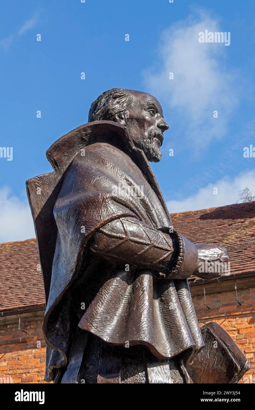 Statua di William Shakespeare, Stratford Upon Avon, Inghilterra, Gran Bretagna Foto Stock