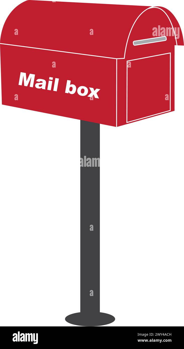 Illustrazione vettoriale della mailbox in stile piatto Illustrazione Vettoriale