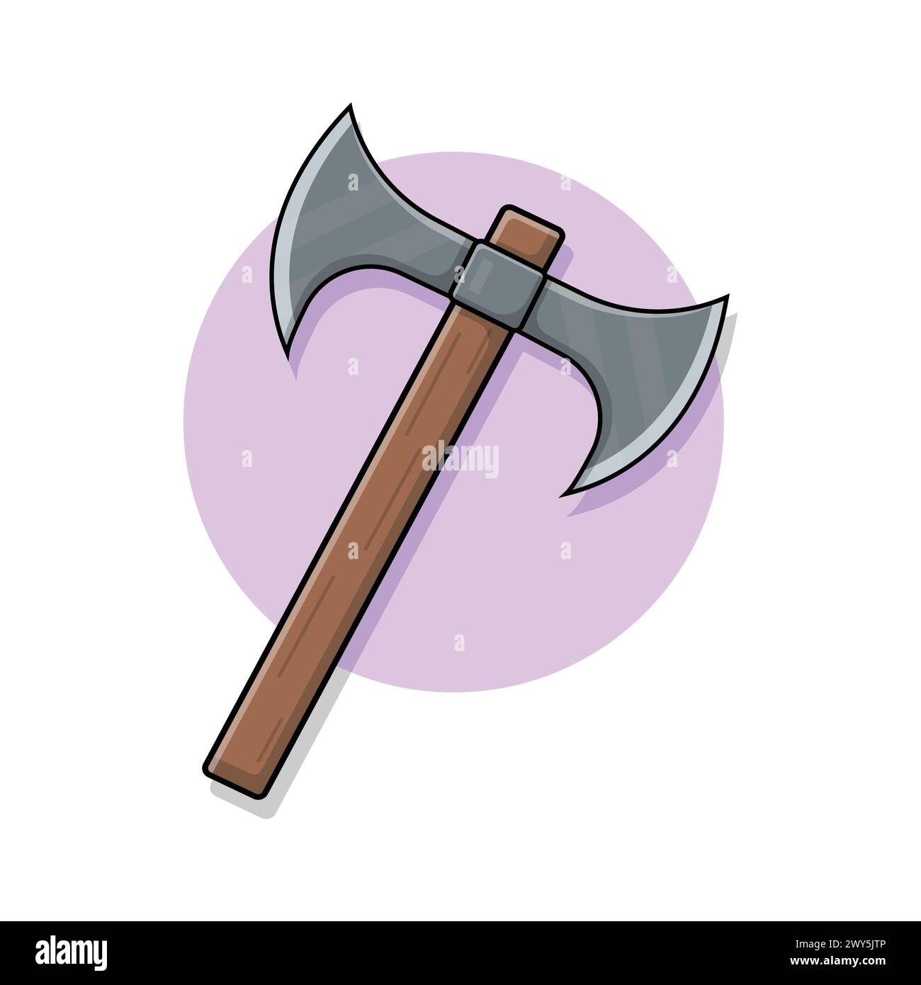 Illustrazione di Warrior Axe Vector. Concept design del logo Axe Illustrazione Vettoriale