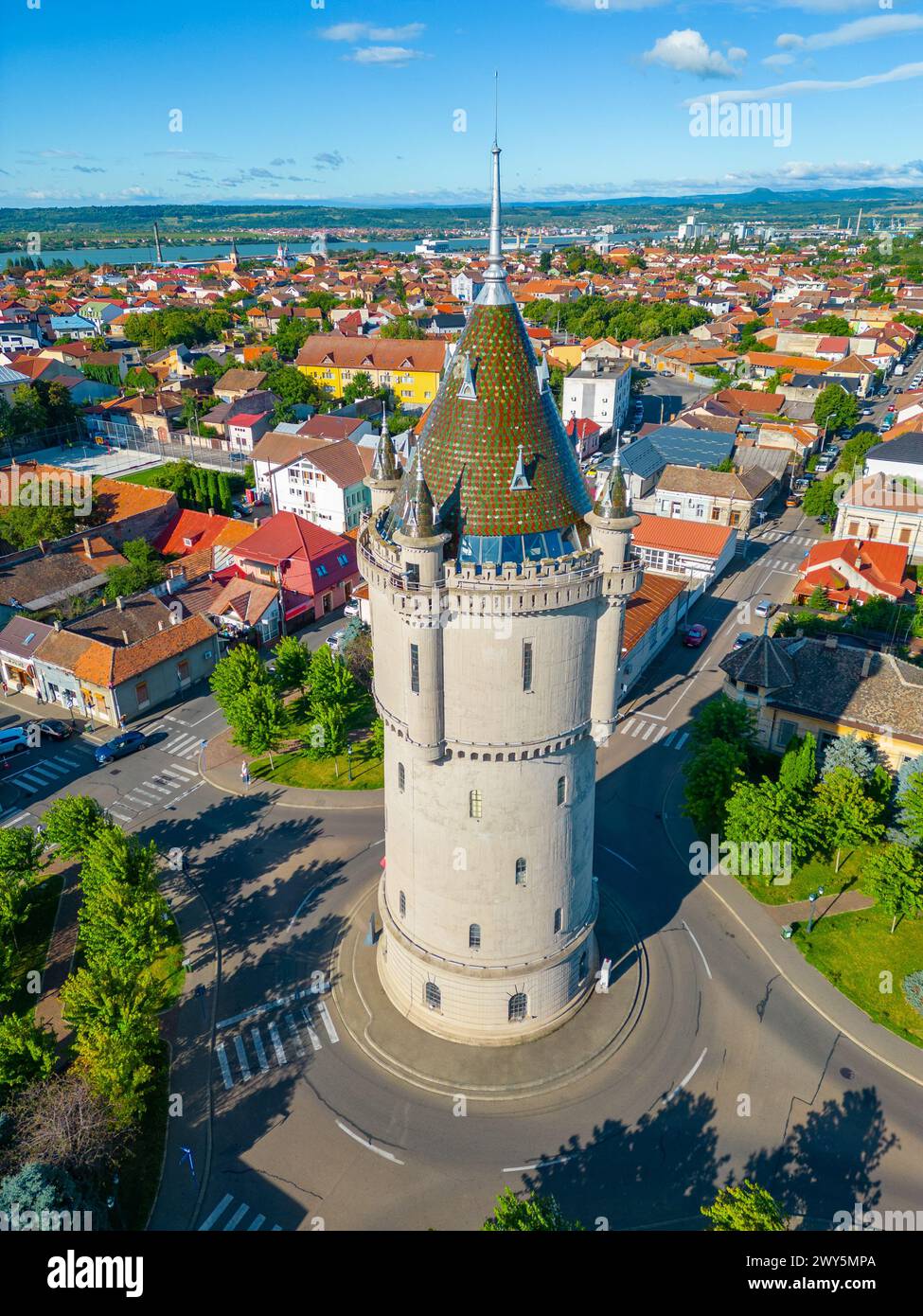 Castello d'acqua a Drobeta-Turnu Severin in Romania Foto Stock