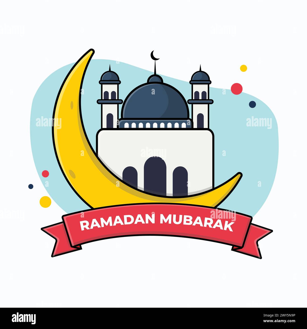 Illustrazione vettoriale del saluto islamico speciale del Ramadan Illustrazione Vettoriale