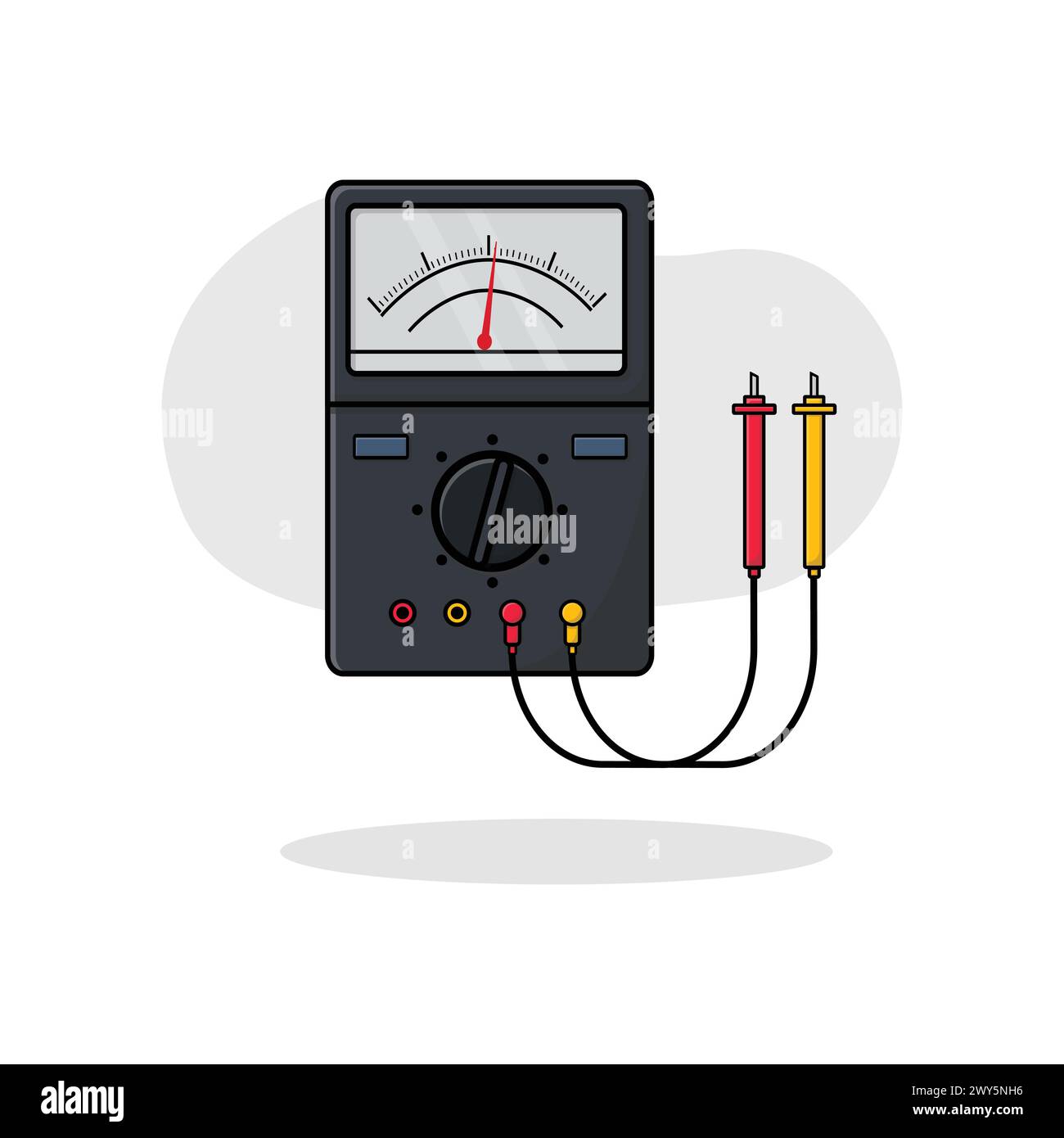 Illustrazione del vettore del voltmetro analogico Illustrazione Vettoriale
