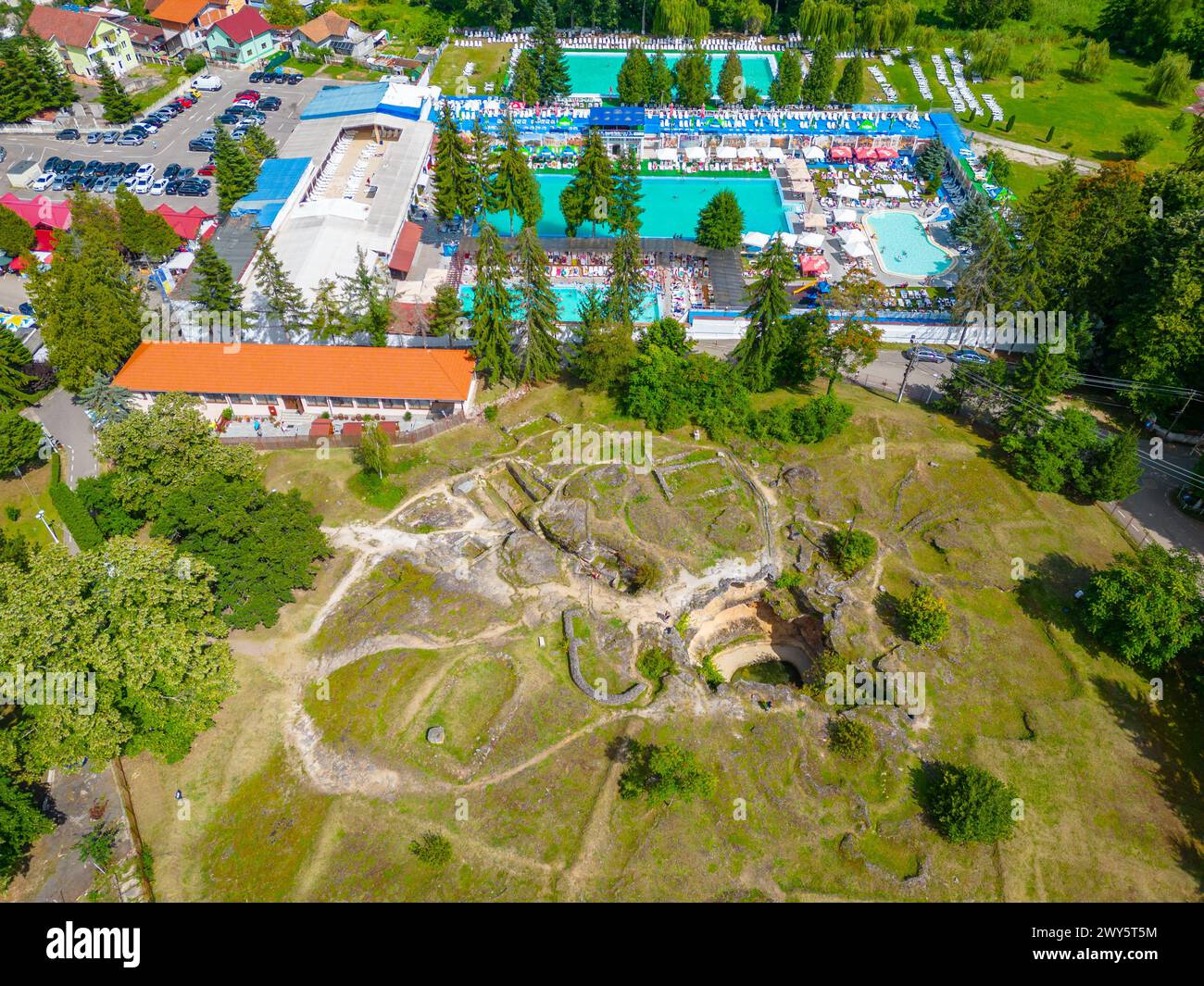 Terme Romane di Germisara in Romania Foto Stock