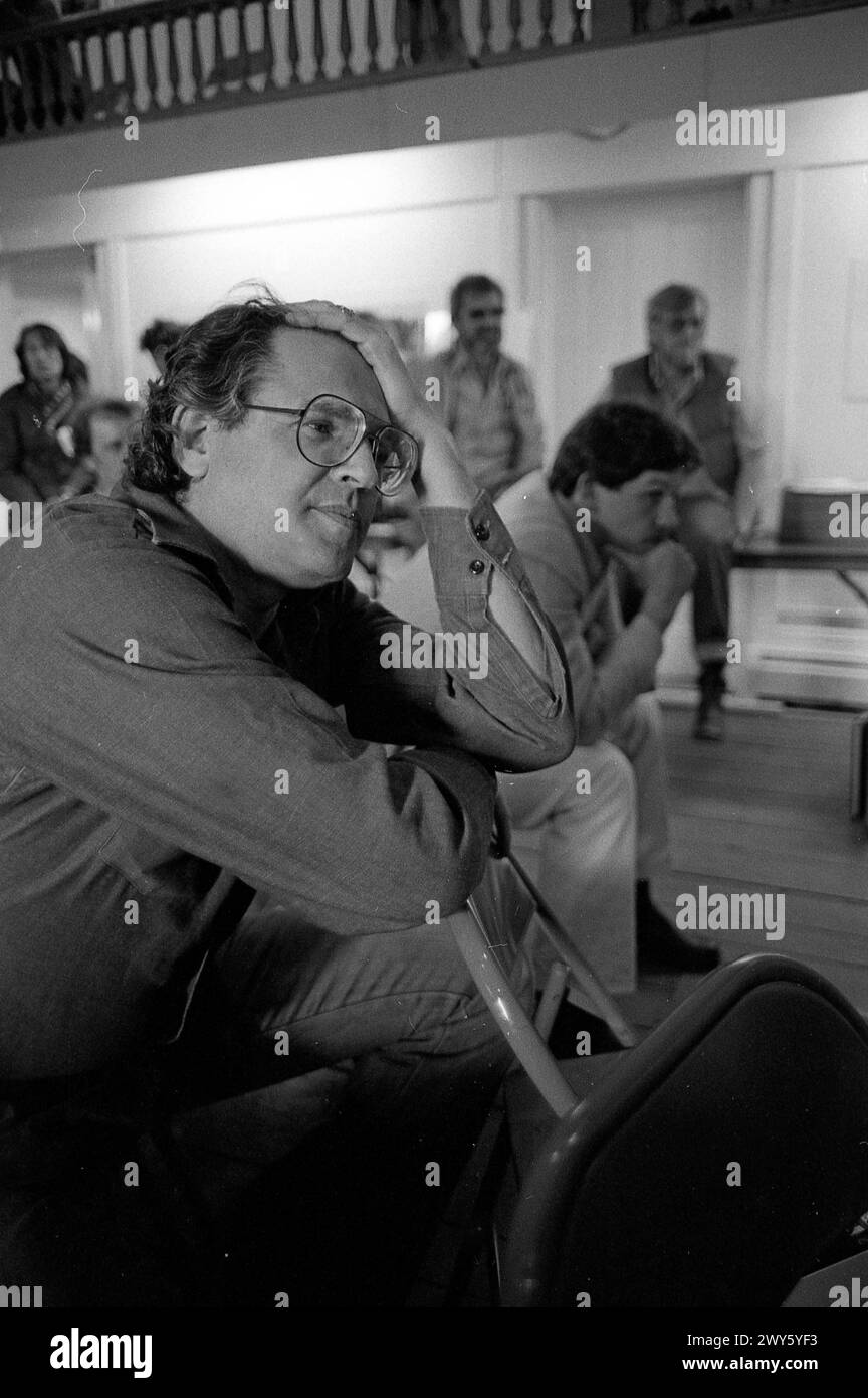 Fotografo americano Jay Maisel al Maine Photographic Workshops, Rockport, USA, 1982. Foto Stock