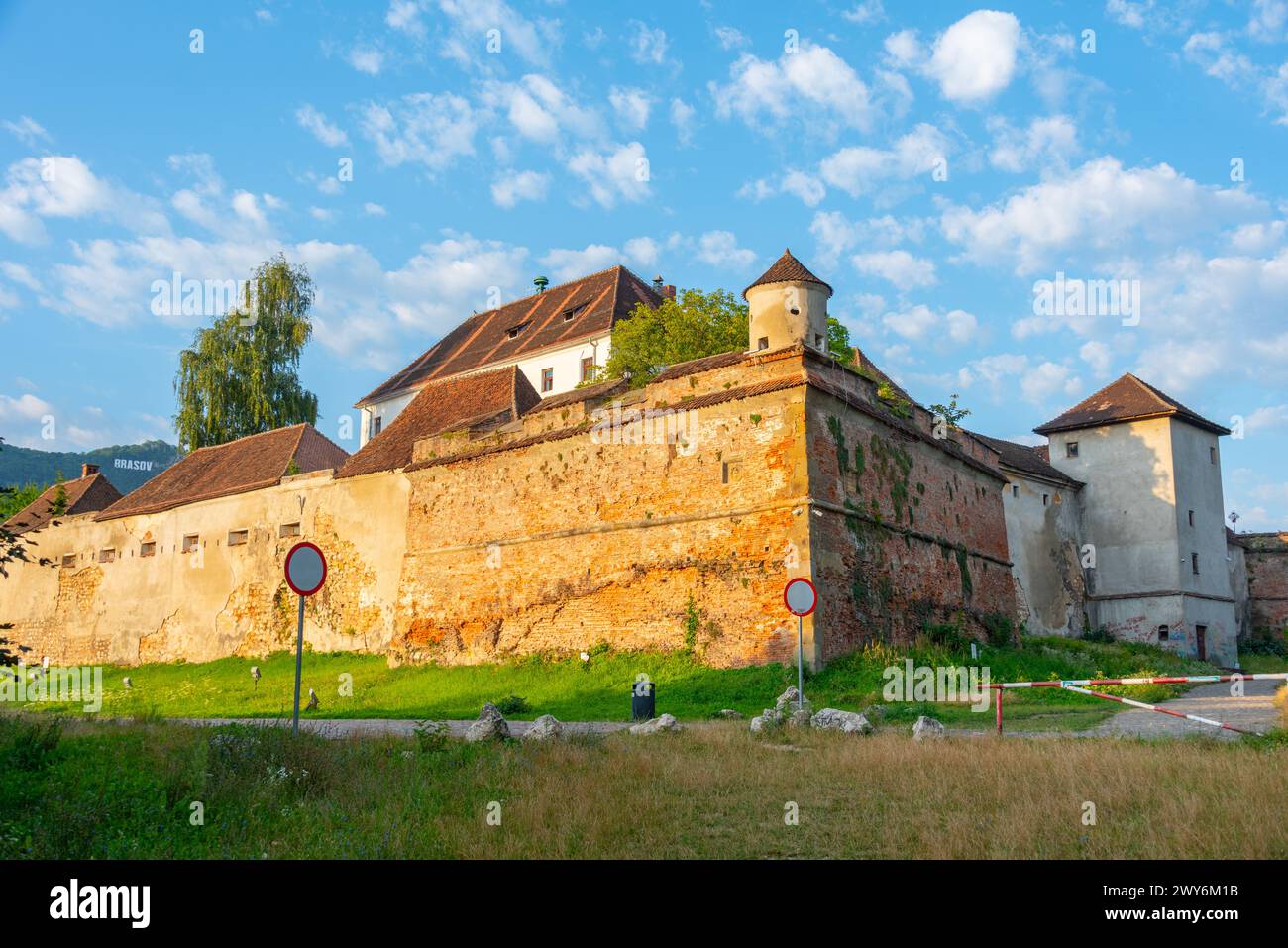 La Fortezza sullo Straja nella città rumena di Brasov Foto Stock