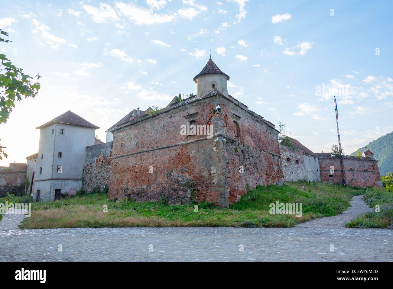 La Fortezza sullo Straja nella città rumena di Brasov Foto Stock