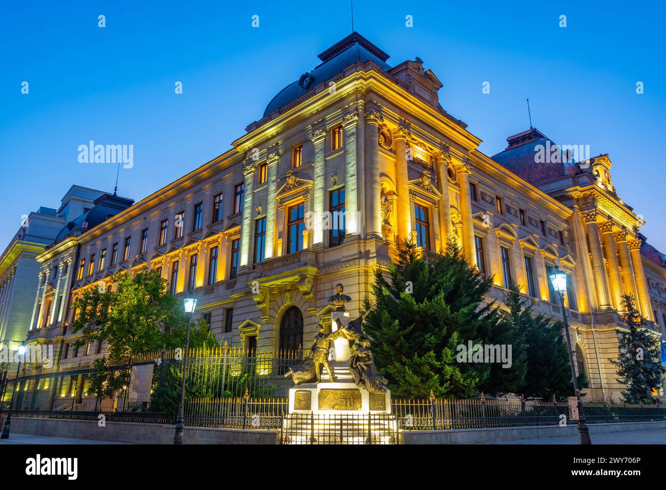 Banca nazionale della Romania a Bucarest Foto Stock