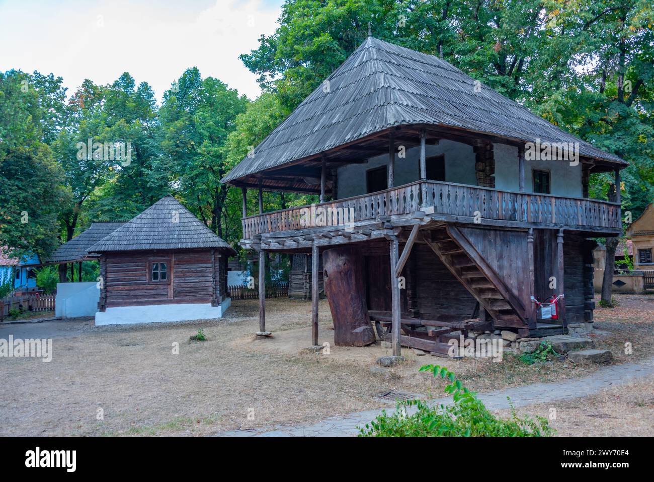 Museo del Villaggio Nazionale Dimitrie gusti nella capitale rumena Bucarest Foto Stock