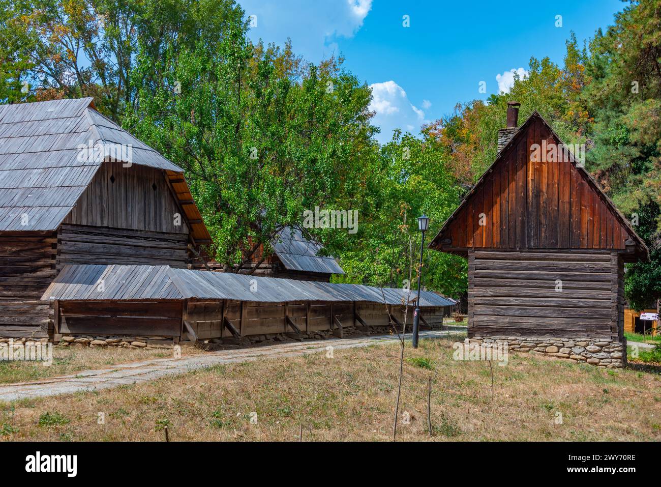 Museo del Villaggio Nazionale Dimitrie gusti nella capitale rumena Bucarest Foto Stock