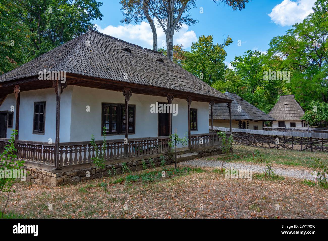 Museo del Villaggio Nazionale Dimitrie gusti nella capitale rumena Bucarest Foto Stock