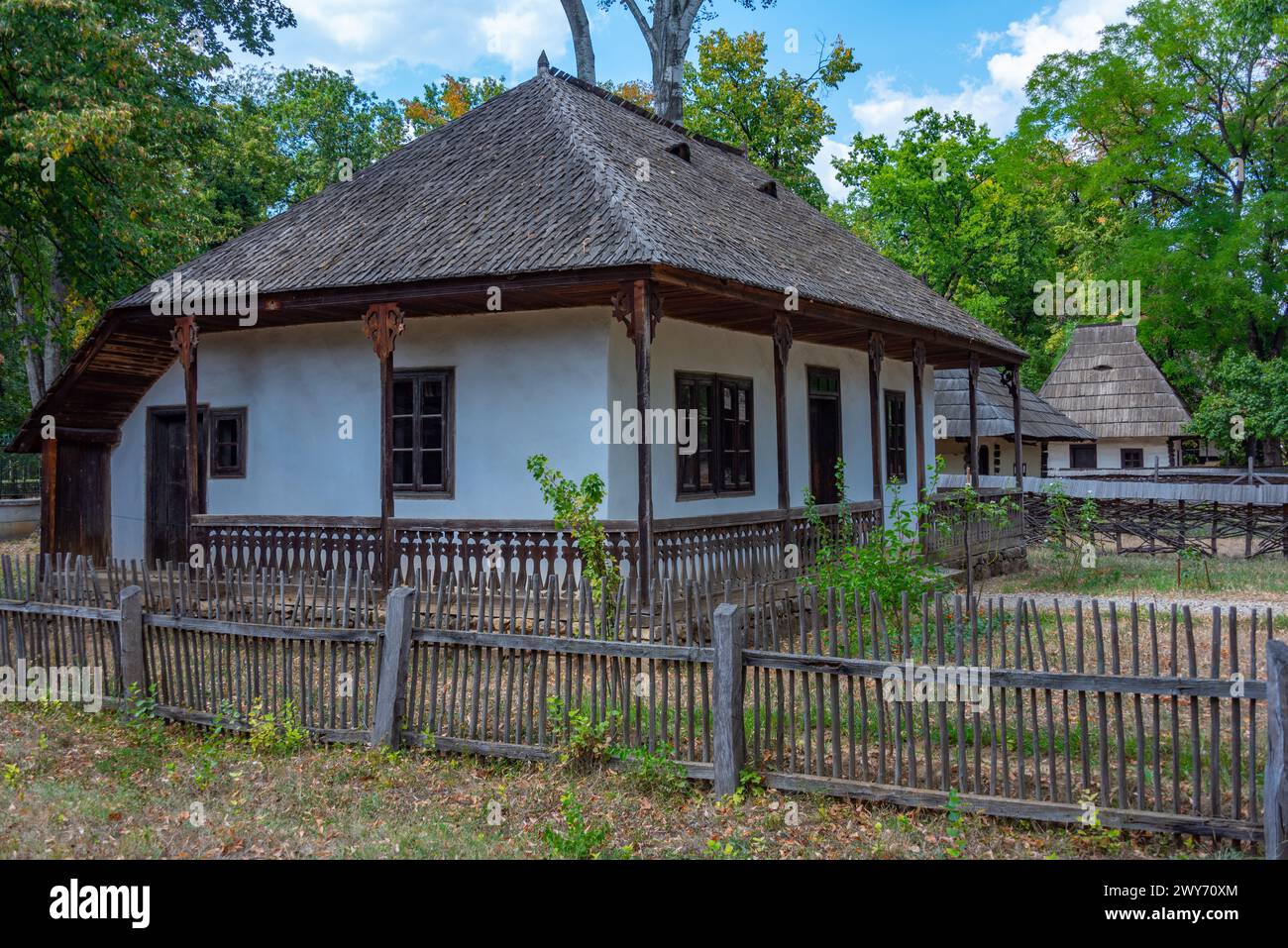 Museo del Villaggio Nazionale Dimitrie gusti nella capitale rumena Bucarest Foto Stock