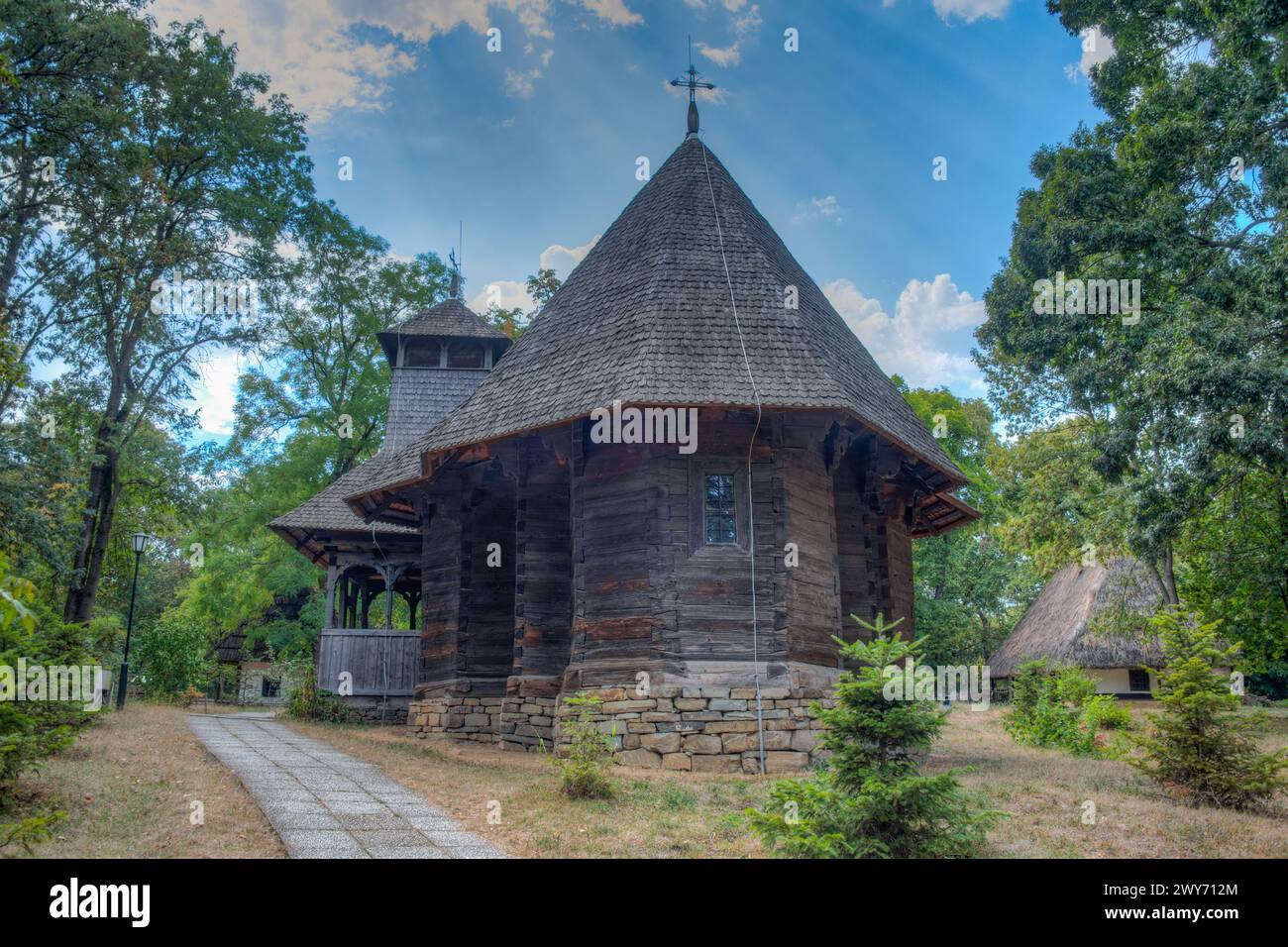Museo del Villaggio Nazionale Dimitrie gusti nella capitale rumena Bucarest Foto Stock
