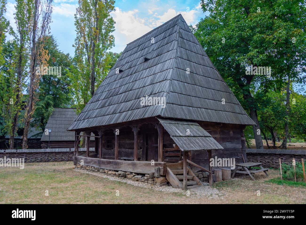 Museo del Villaggio Nazionale Dimitrie gusti nella capitale rumena Bucarest Foto Stock