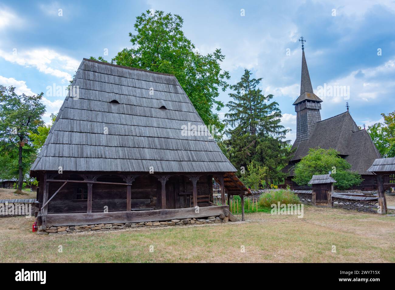 Museo del Villaggio Nazionale Dimitrie gusti nella capitale rumena Bucarest Foto Stock