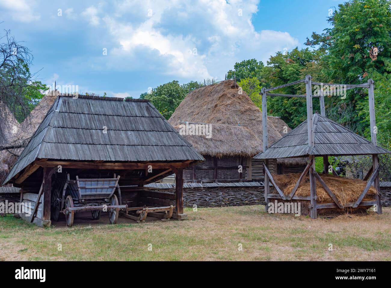 Museo del Villaggio Nazionale Dimitrie gusti nella capitale rumena Bucarest Foto Stock