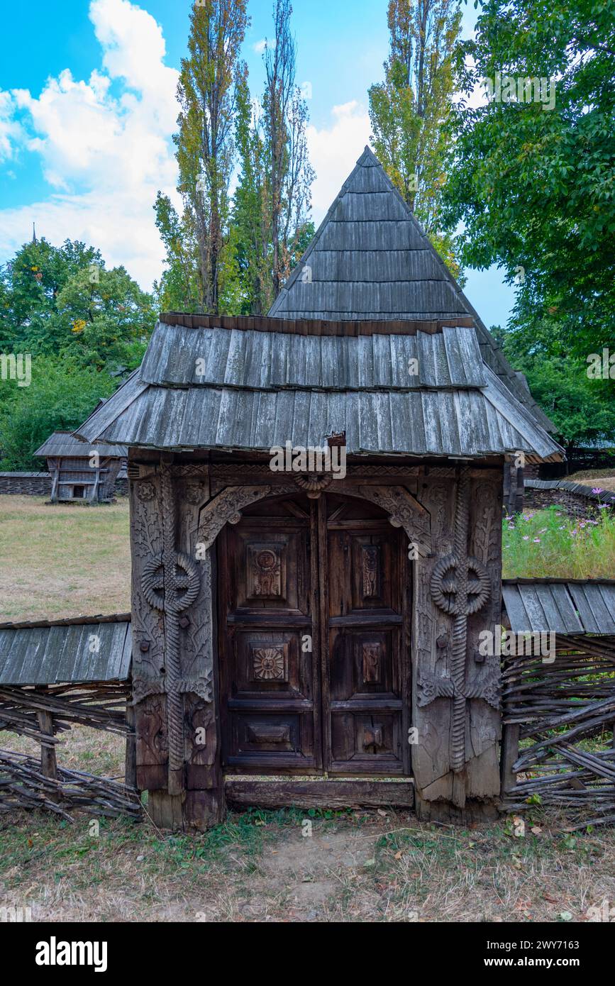 Museo del Villaggio Nazionale Dimitrie gusti nella capitale rumena Bucarest Foto Stock