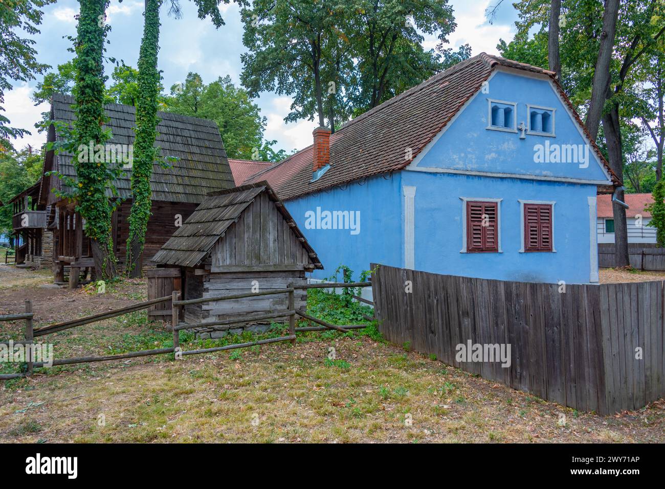 Museo del Villaggio Nazionale Dimitrie gusti nella capitale rumena Bucarest Foto Stock