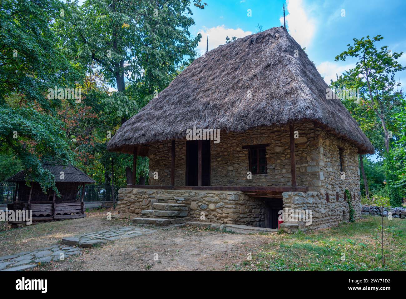 Museo del Villaggio Nazionale Dimitrie gusti nella capitale rumena Bucarest Foto Stock