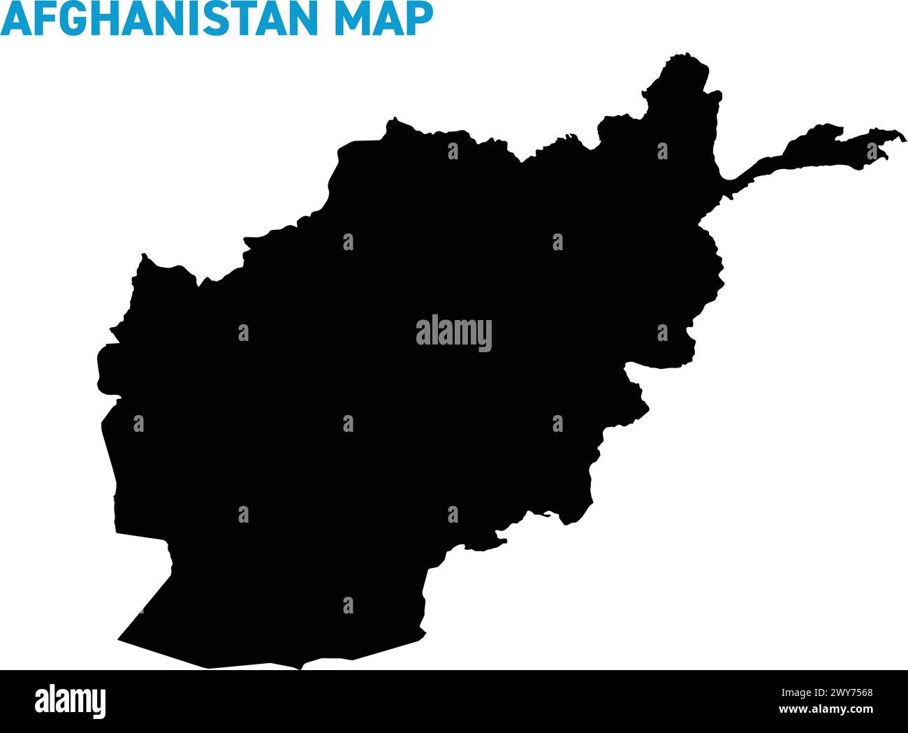 Mappa dettagliata dell'Afghanistan. Schema dell'Afghanistan. Asia Illustrazione Vettoriale