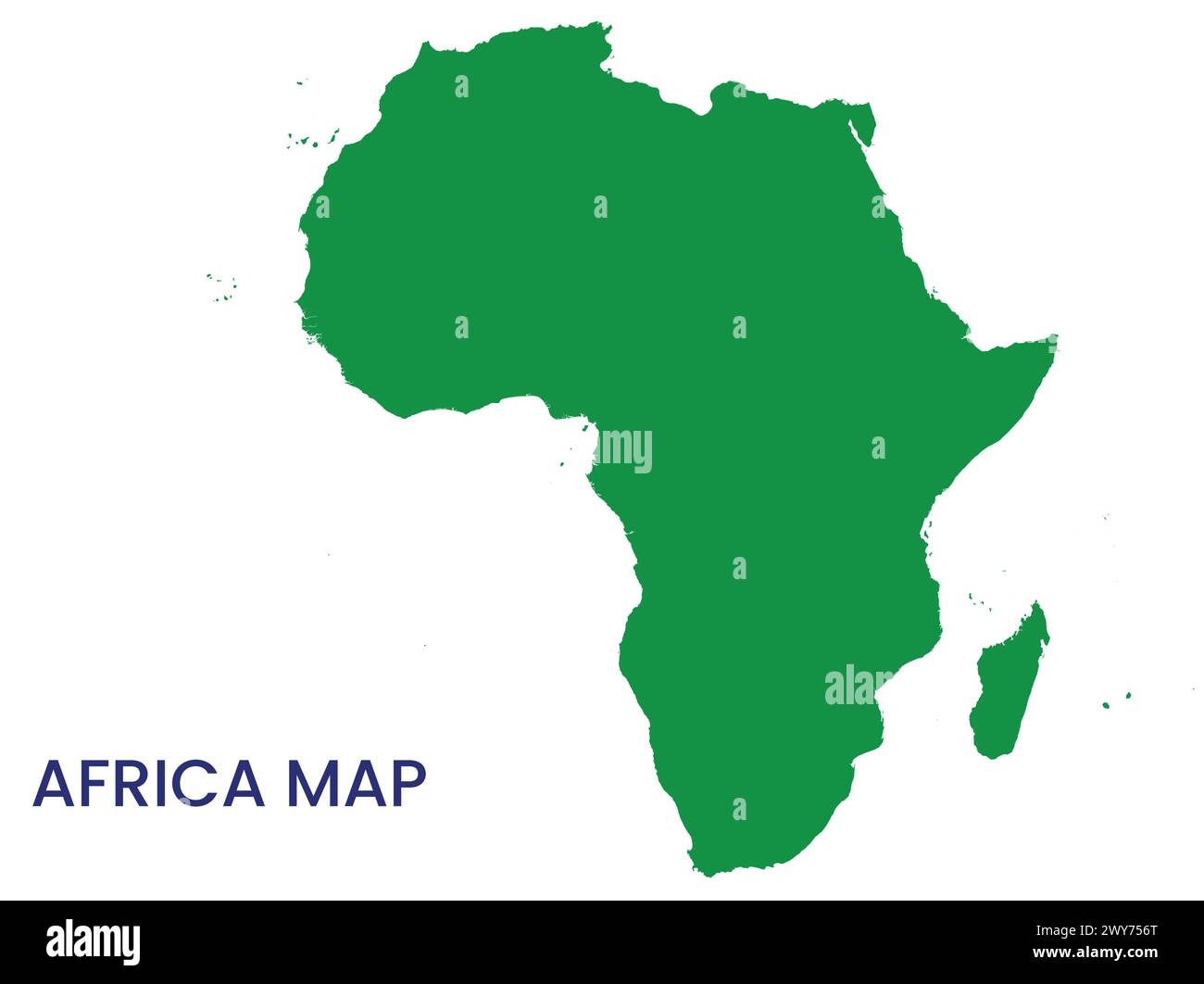 Mappa dettagliata dell'Africa. Schema dell'Africa. Africa. Illustrazione Vettoriale